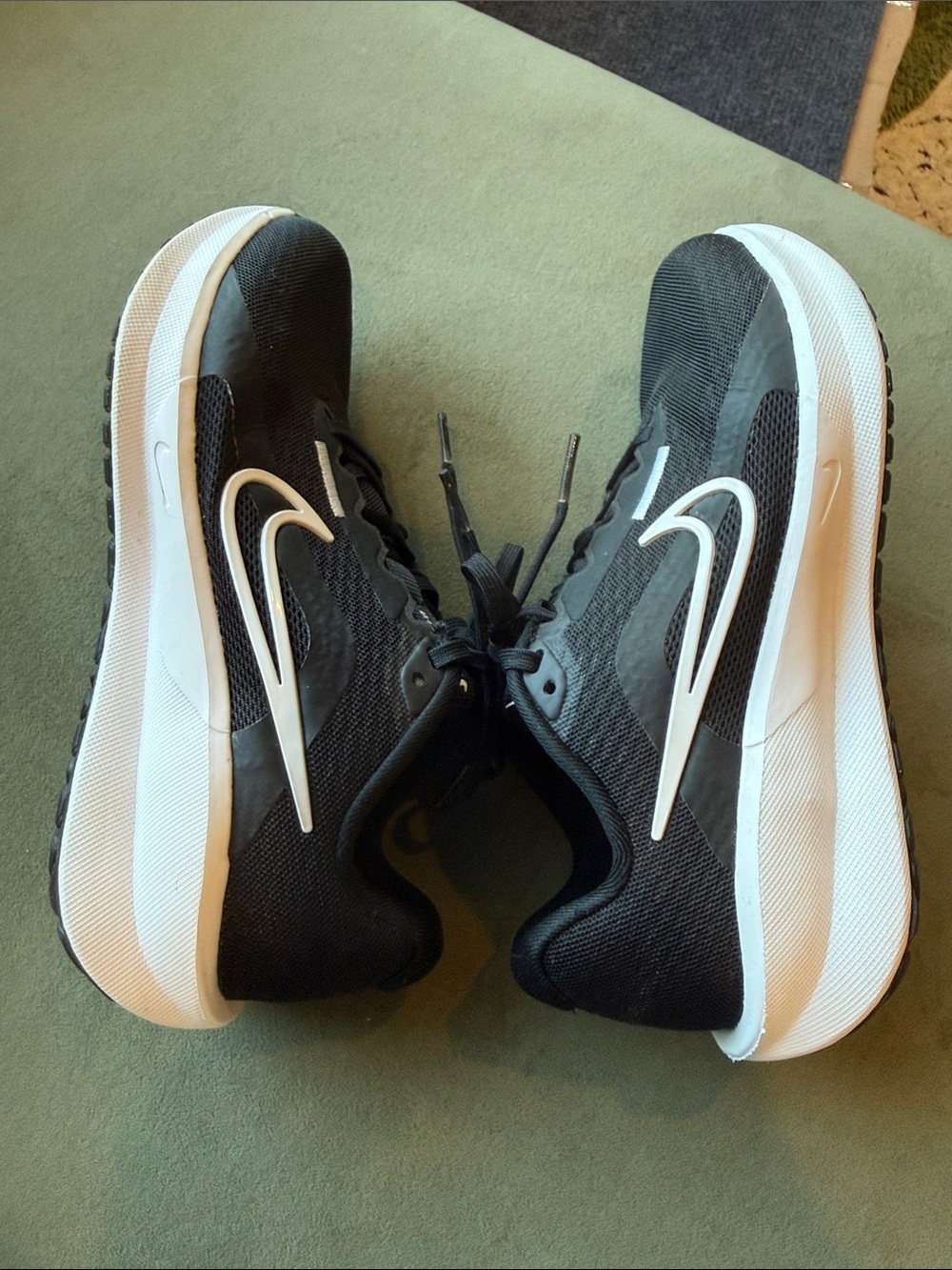 Nike women’s Black Shoes with White Swoosh